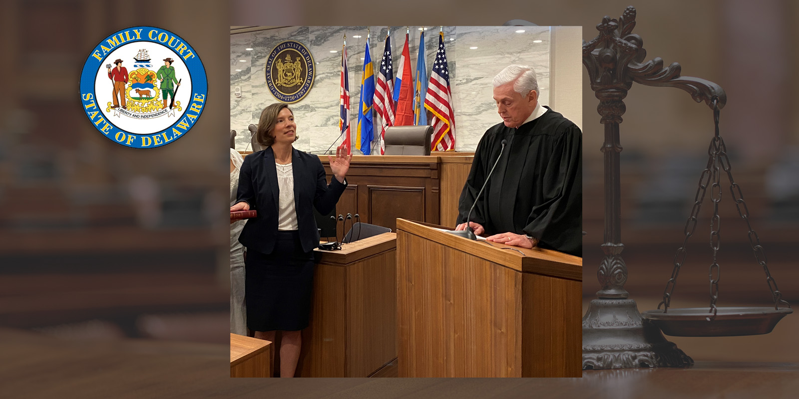 The Honorable Eliza M. Hirst takes the Oath of Office as a Judge for the Family Court
