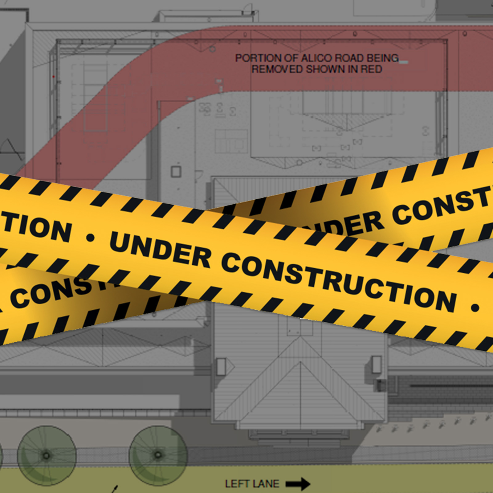 Road and lane closures due to construction around the Leonard L. Williams Justice Center in Wilmington